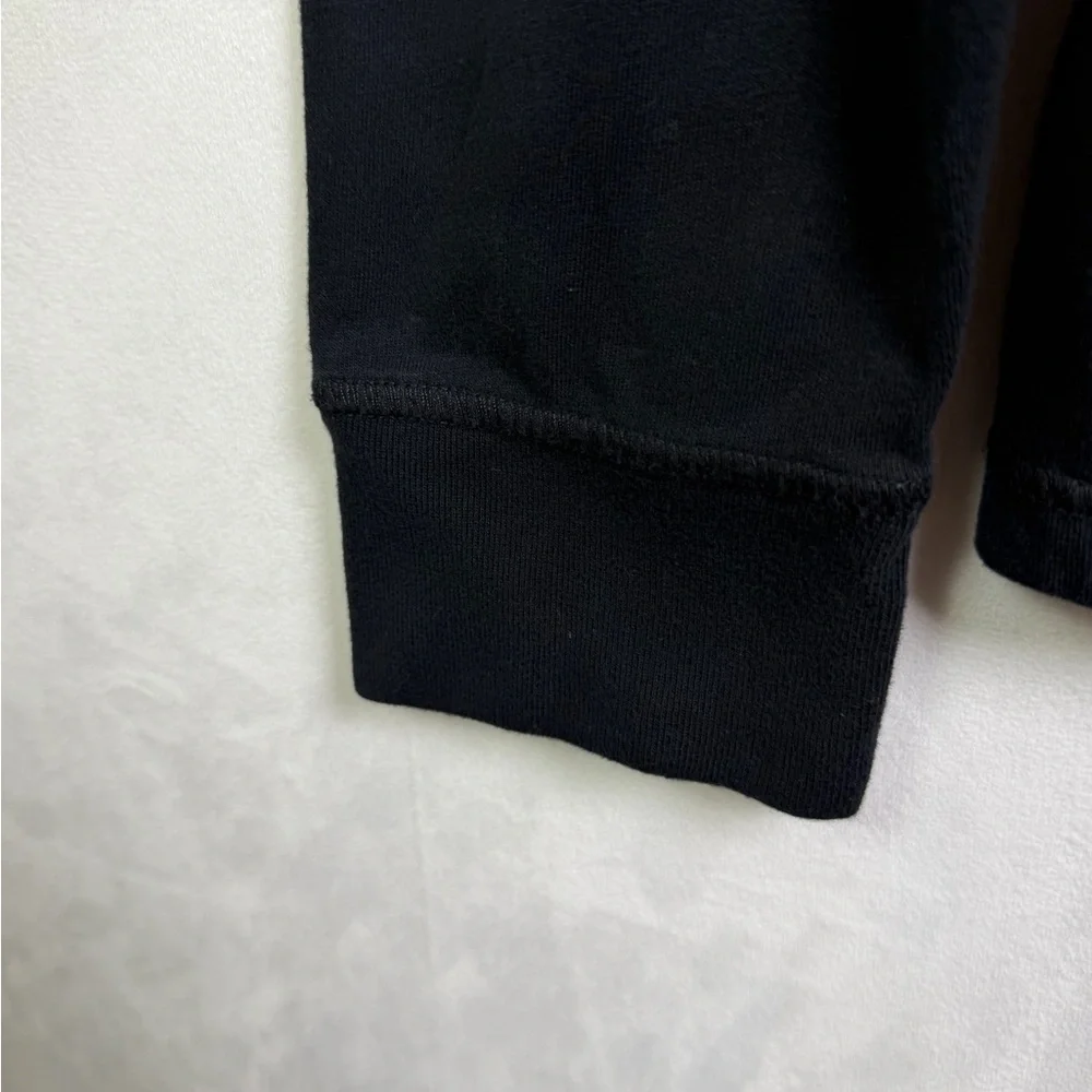 True Religion Men’s Long Sleeve Henley Shirt Black Horseshoe Logo Y2K L